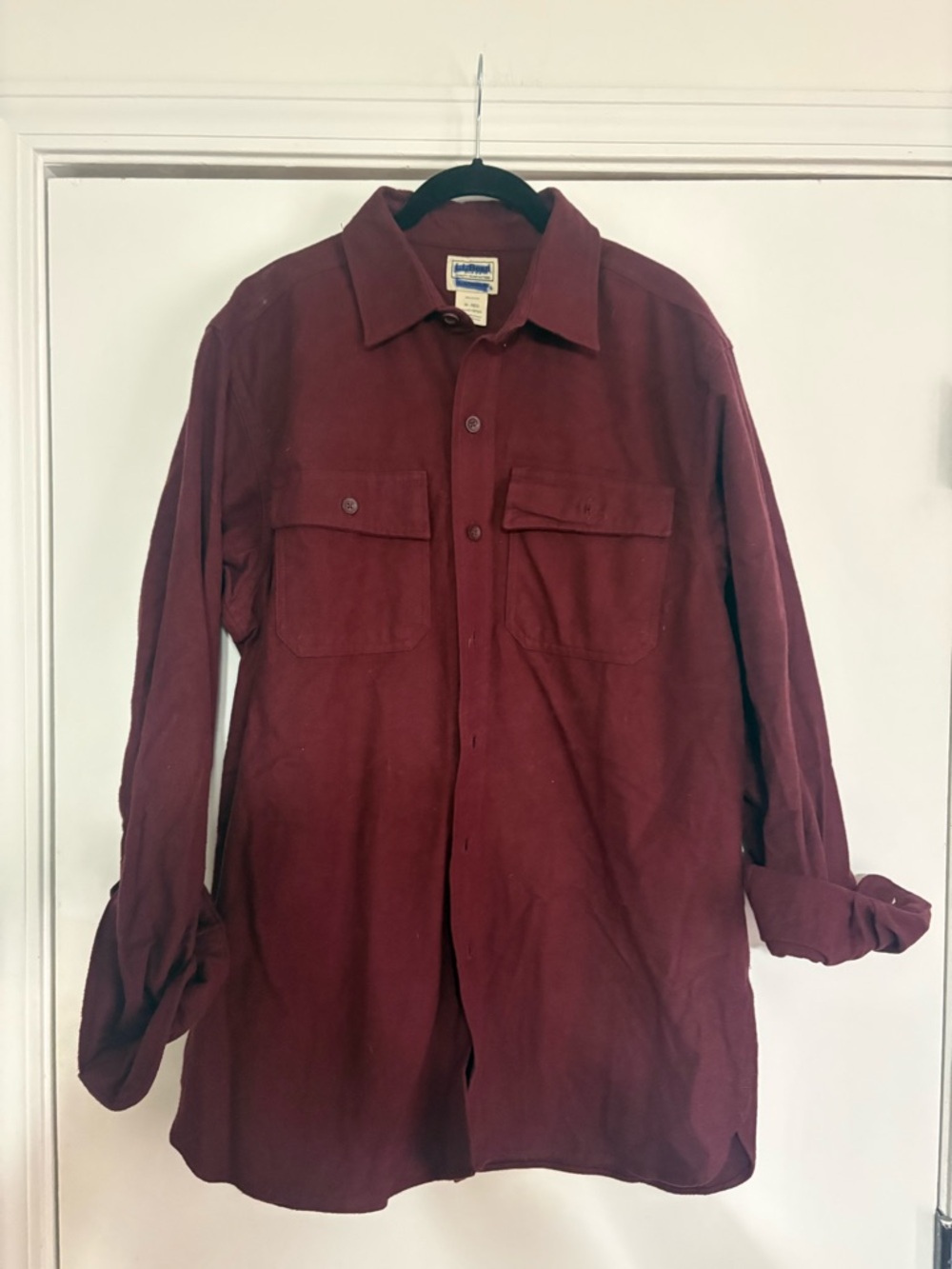 L.L. Bean Maroon Cotton Shirt